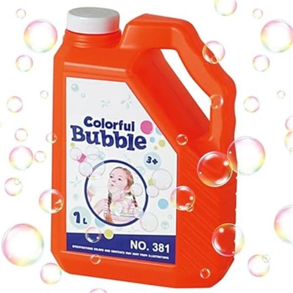 Bubble Solution Refill for Bubble Machine,1 L/ 33.8 OZ Non Toxic Bubble Refill - Picture 1 of 5